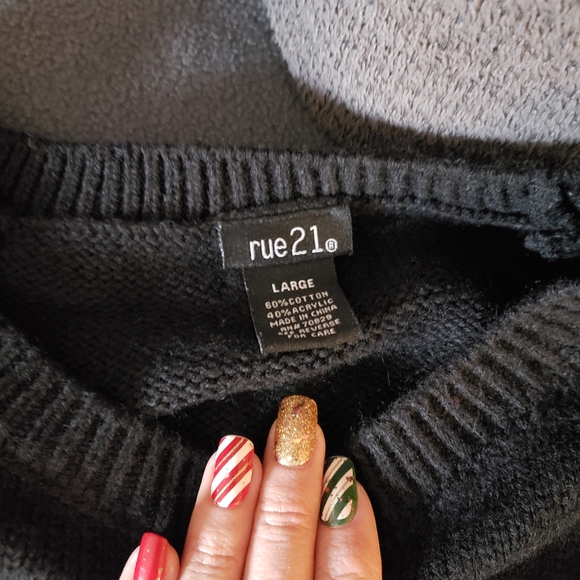 Christmas New Year Flip Sequin Holiday Sweater - Picture 3 of 5